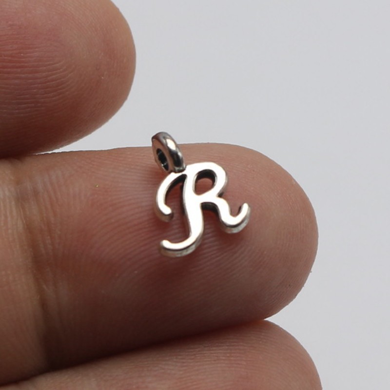 26/52pcs A-Z Mini Alphabet Charms – 10mm Silver Gold Alloy Letter Pendants DIY