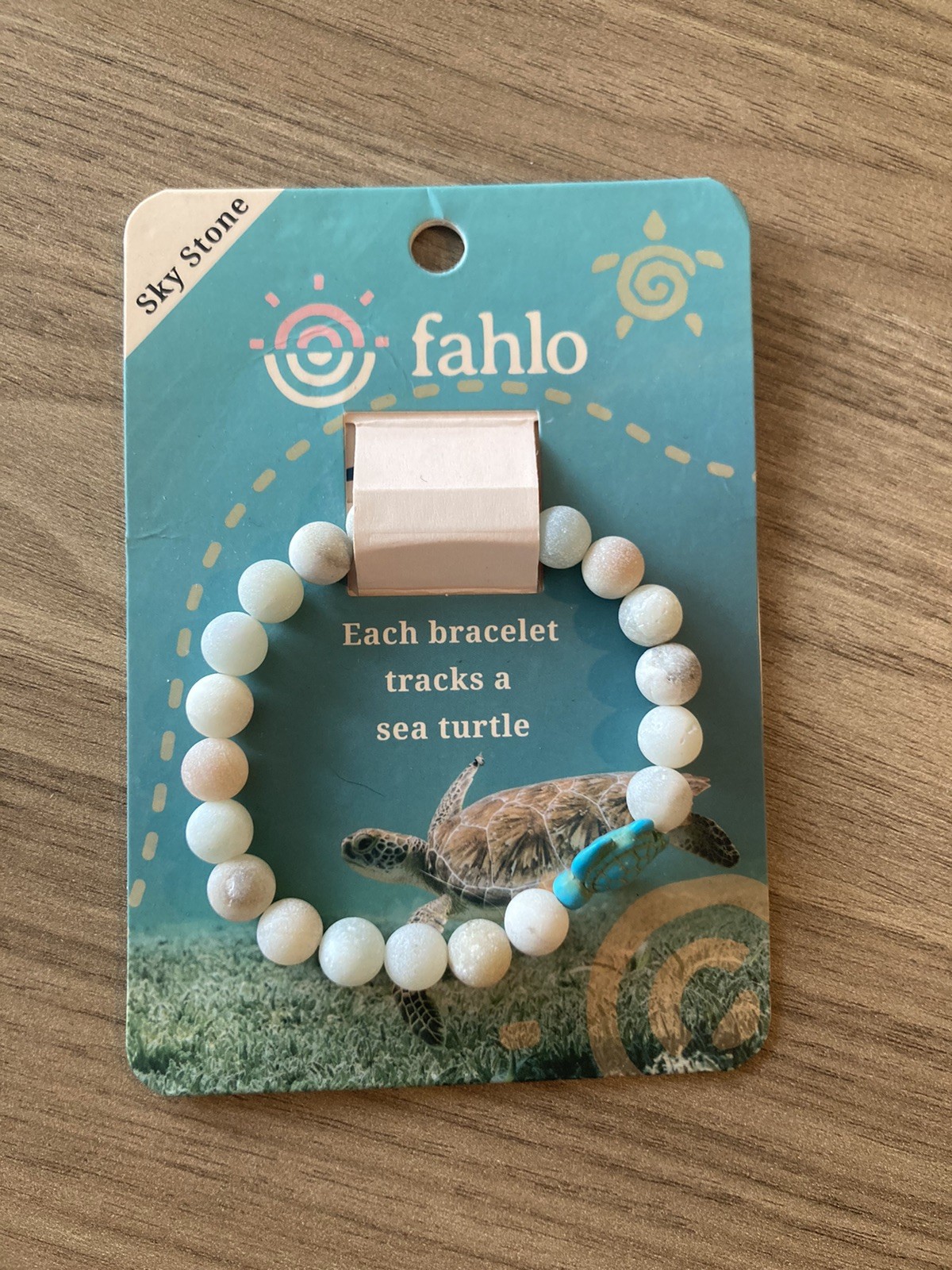 Fahlo Turtle Tracking bracelet, Sky Stone Endangered Species Jewelry NWT