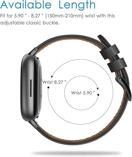 For Fitbit Versa 3 / Fitbit Sense Genuine Leather Band Replace Strap Wristband
