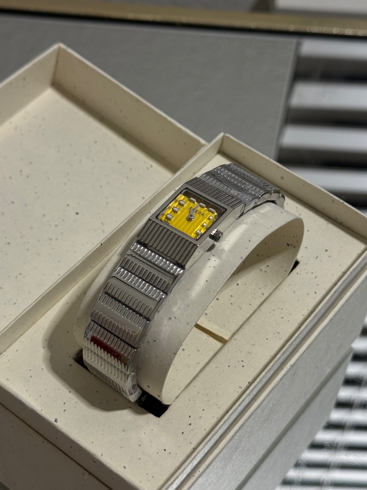 BREDA Groove Square Bracelet Watch, 16mm