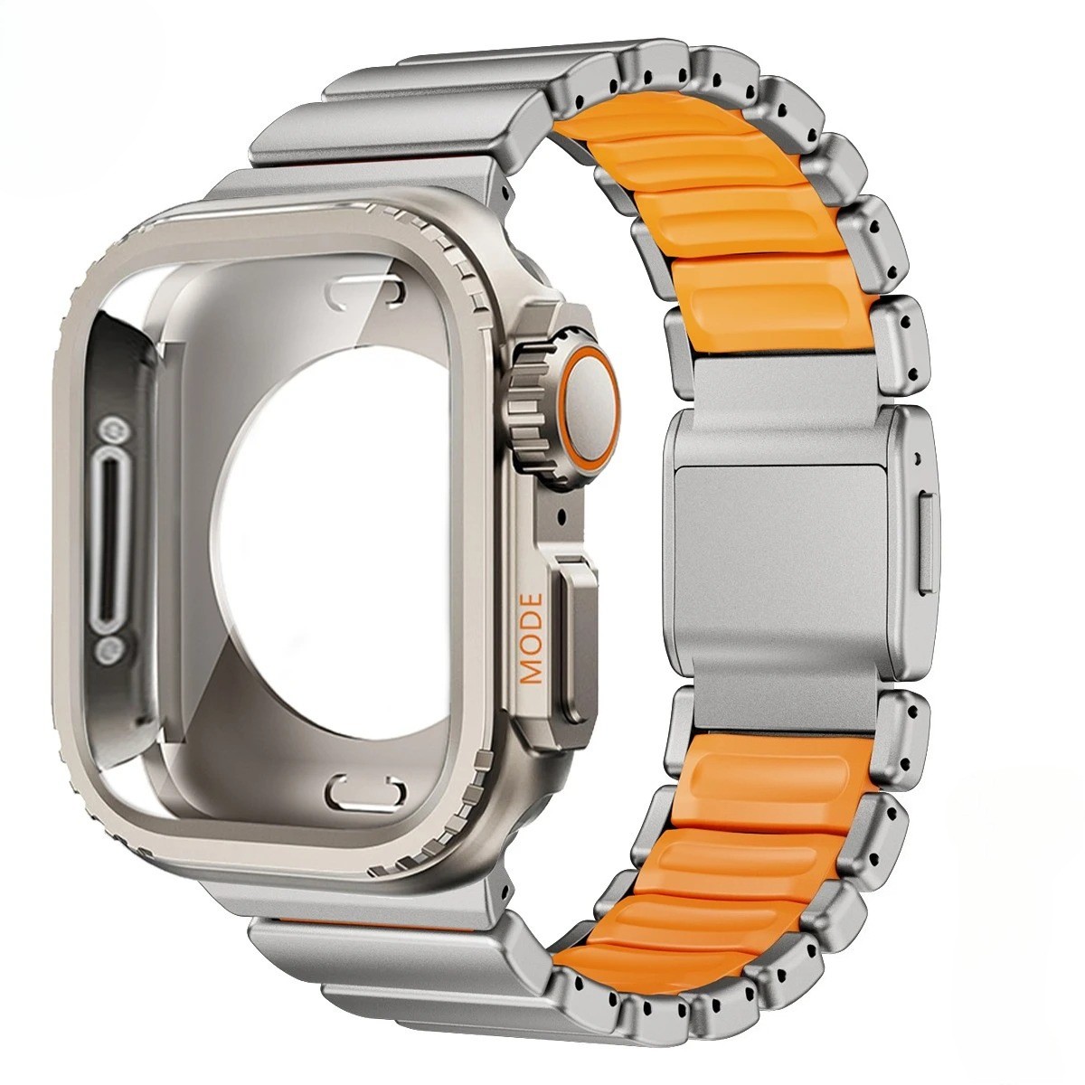 Titanium Rubber Metal Band Case For Apple Watch Ultra 3 49mm 11 10 9 8 7 6 5 SE