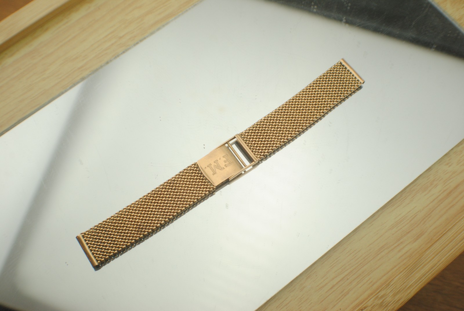 VINTAGE 18K ROSE GOLD 17.4MM LUG 47.5 G BRACELET 1950S 17CM IWC OMEGA PATEK VC