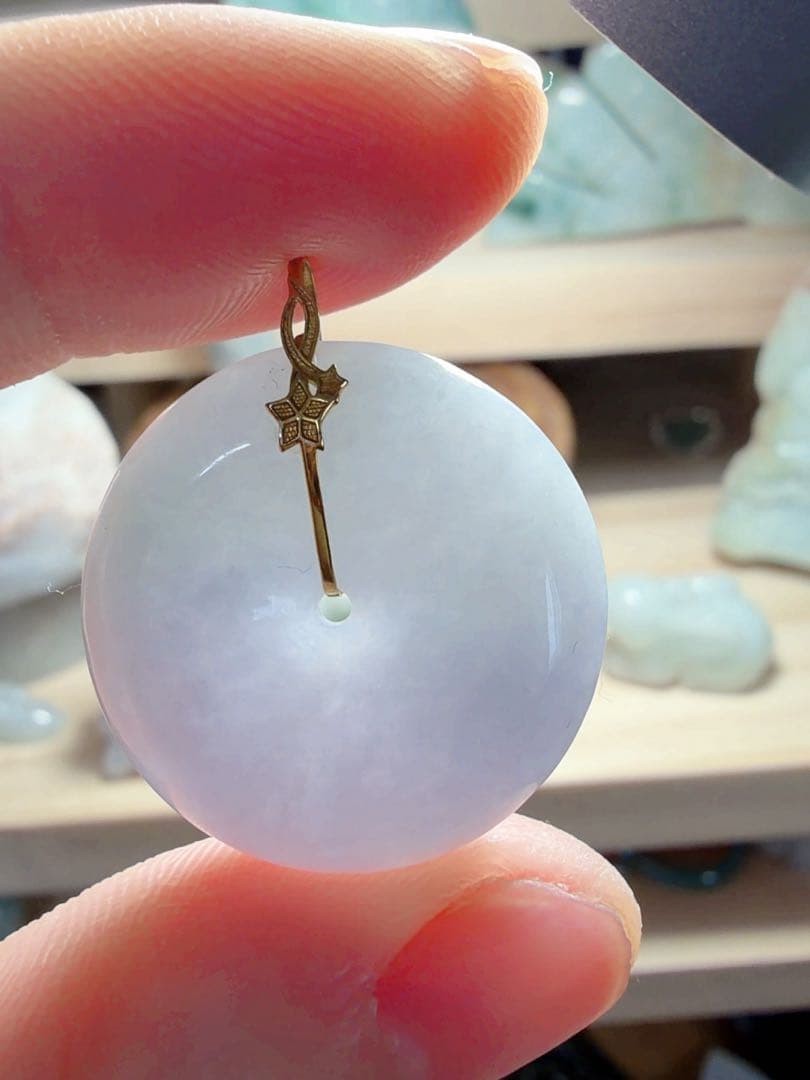 Japanese jade necklace CS0670 ​​Natural Genuine Jade (Guaranteed Authenticity) L