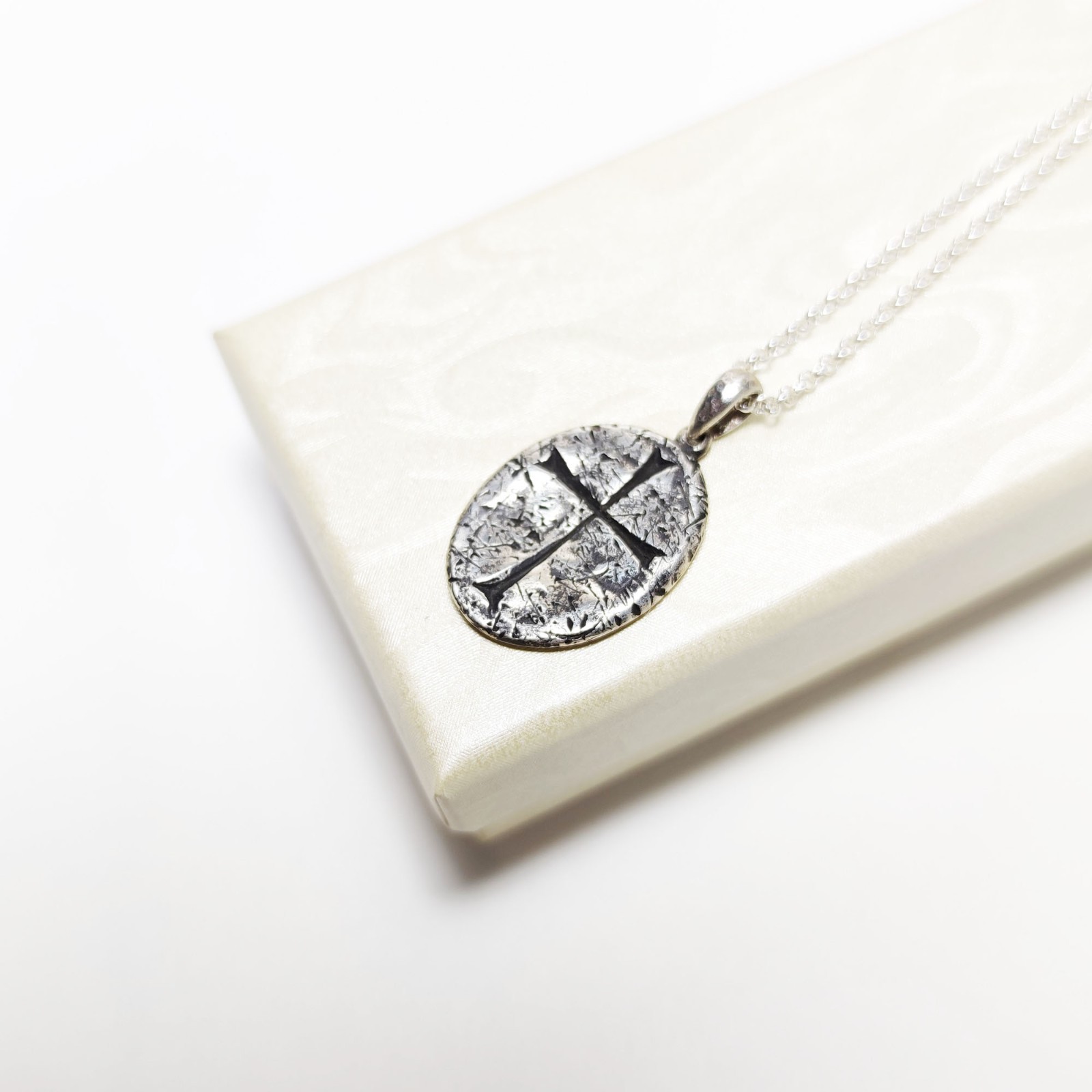 Templar Cross Pendant 925 Silver Men Jewelry
