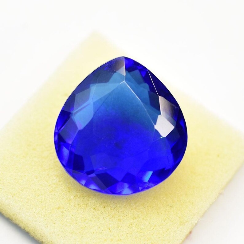 Natural Blue Tanzanite 89.56 Ct Pear Cut Jewelry Making Stone AAA
