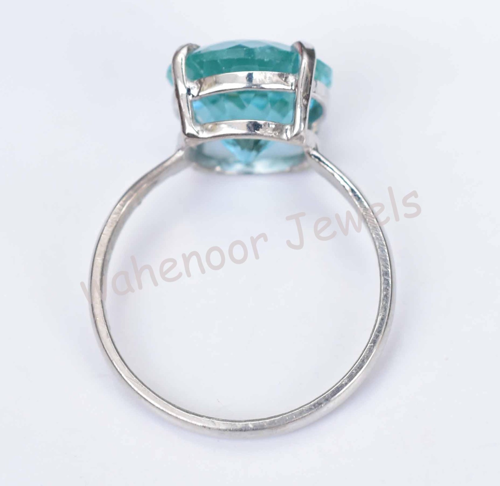 Natural Paraiba Tourmaline Round 925 Sterling Silver Ring Certified Wedding Ring