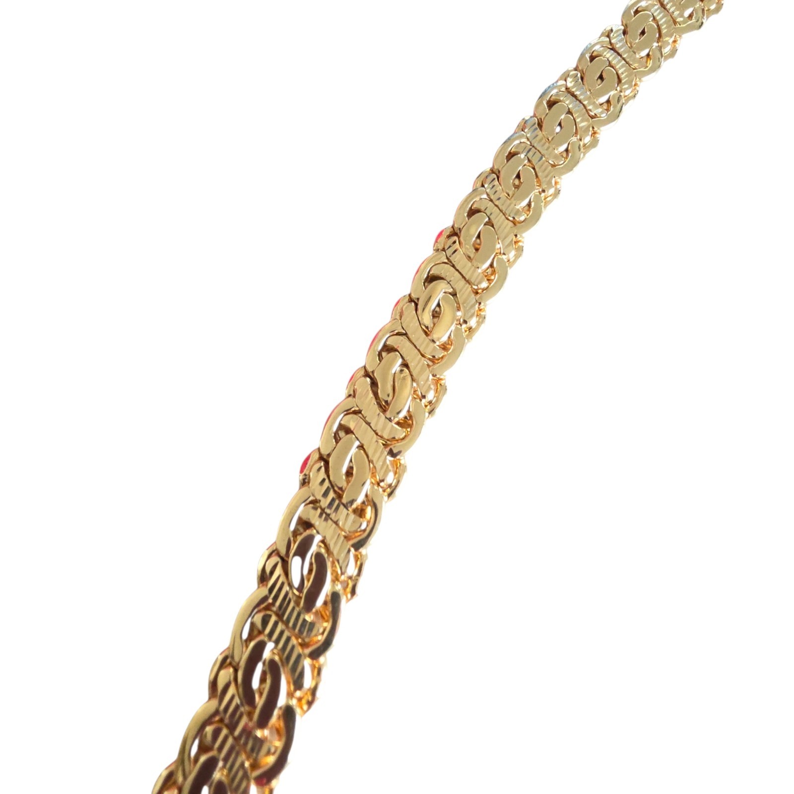 ROMANZA ITALY Byzantine Woven Chain Bracelet 8.25 In Gold Plated Over Bronze