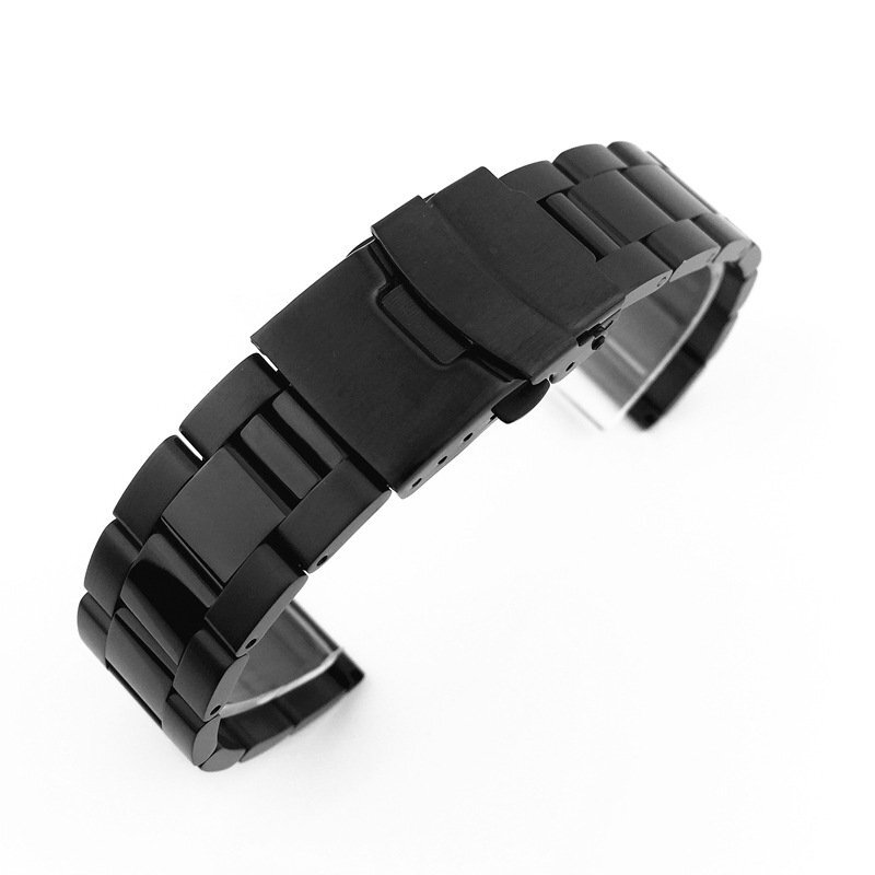 18-28mm Brushed Middle Polished Stainless Steel Watch Band Strap Metal Bracelet