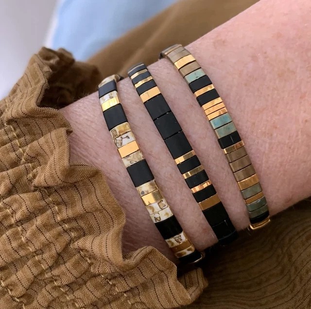 Miyuki TilA 24k Gold Plated Handmade Boho Women Adjustable Healing Bracelet Gift