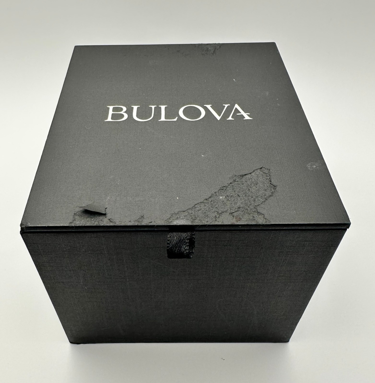 BULOVA Quartz Tank, 31mm Silver-Tone/Black Leather Band, Ref. 96B269; Fast Ship!
