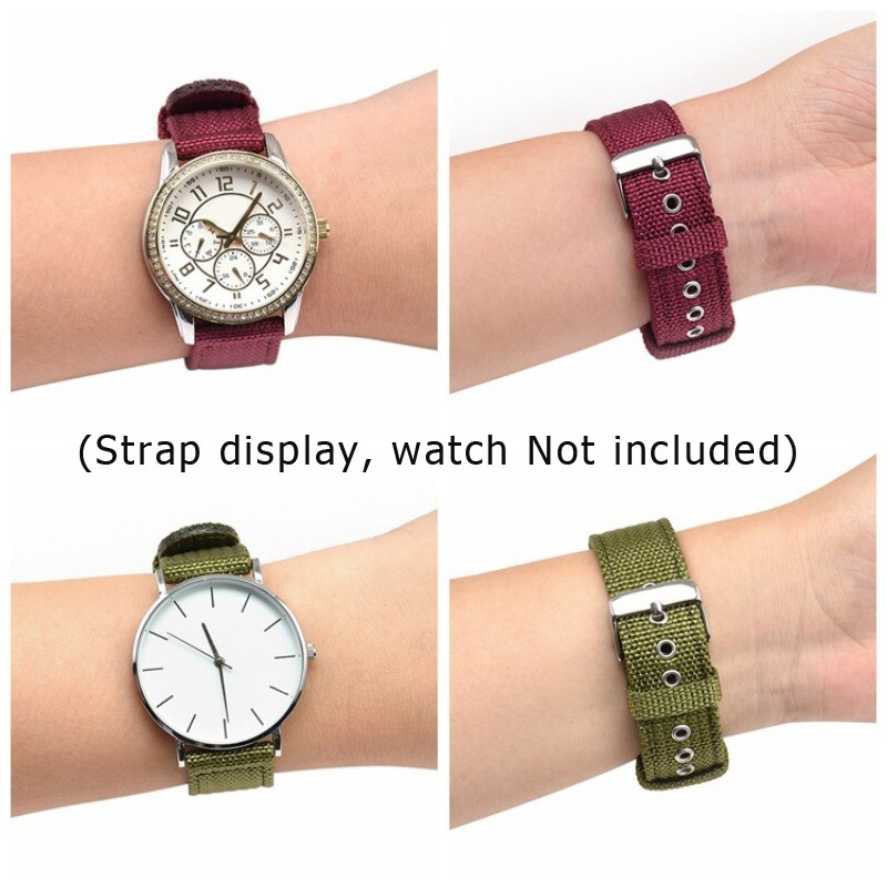 Sport Canvas Nylon Watch Strap 18mm 20mm Watch Band 22mm 24mm Bracelet Wristband