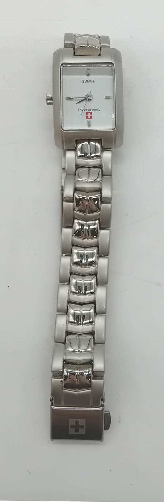 SWISS BALANCE Women’s Wristwatch Stainless Steel Bracelet Rectangle Dial Pre-Lov
