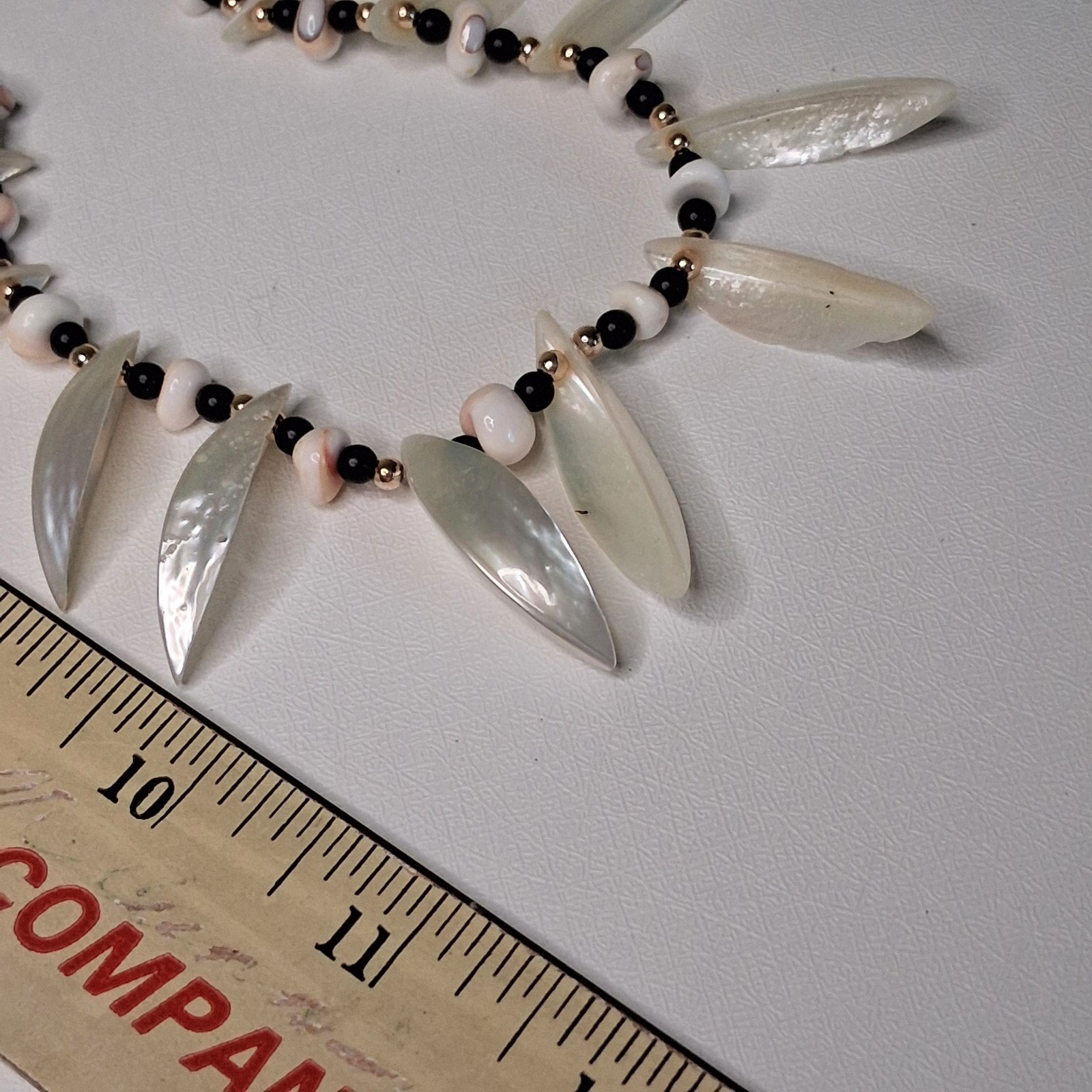 Boho Chic Shell Necklace Long Mother of Pearl Dangle Beads Vintage Beach Jewelry