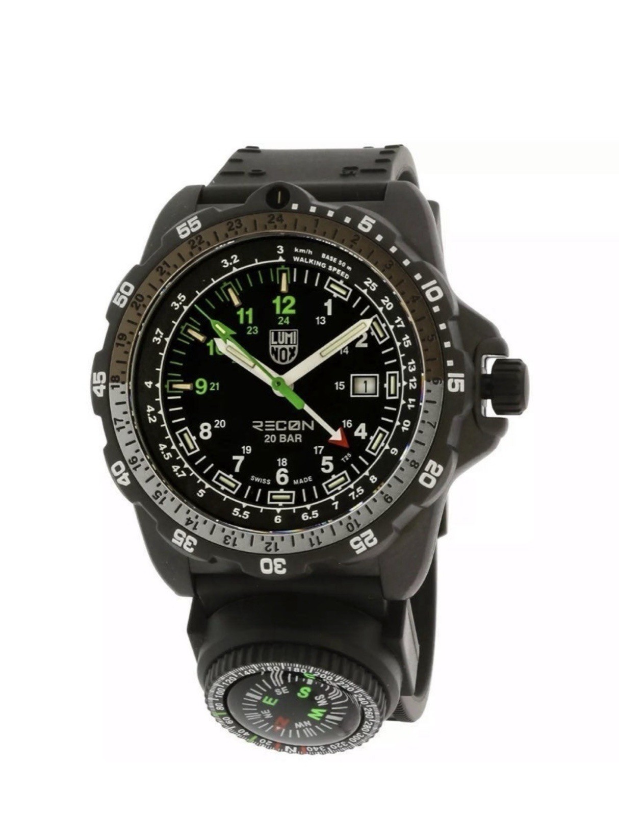 LUMINOX NEW RECON NAV SPECIALIST TACTICAL/DIVE KM 45MM GMT COMPASS NIGHT VISION!