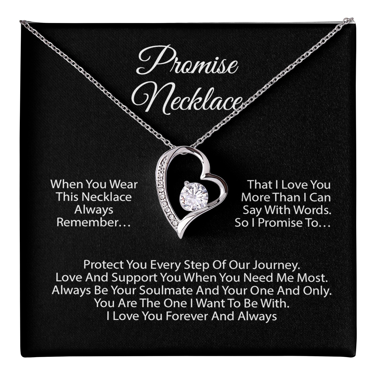 Promise Necklace For Soulmate, Valentine Gift, Birthday Gift, Anniversary Gift