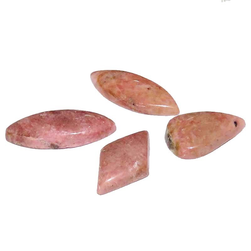 Natural Rhodonite Mix Cabochon Gemstone 4 PCs Lot~ Rhodonite Gemstone 111.90 Cts