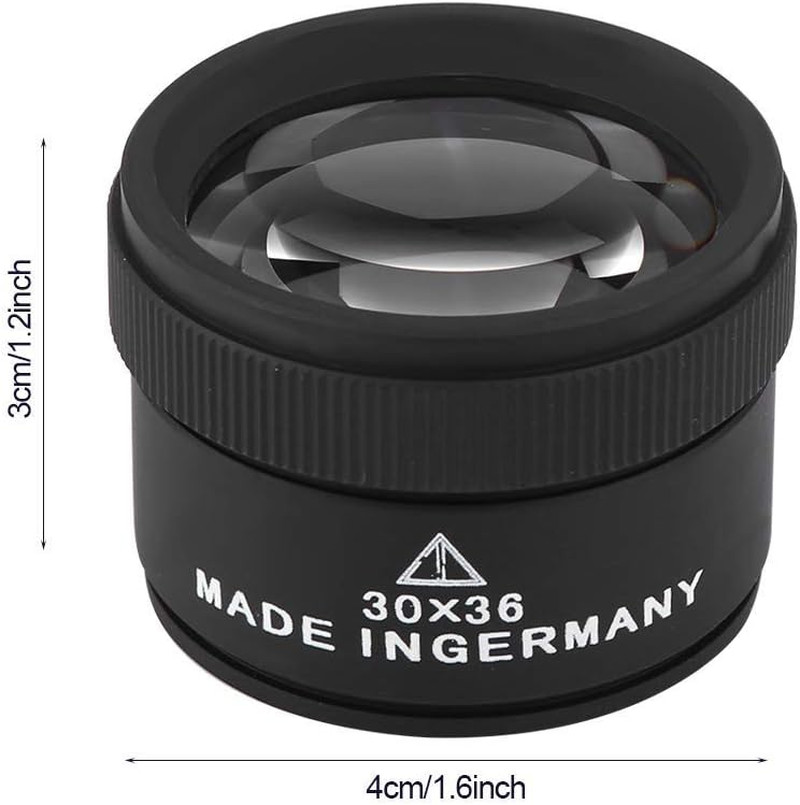 30X Jewelry Magnifier, Professional Optical Magnifier Glasses 30X Magnifying Len