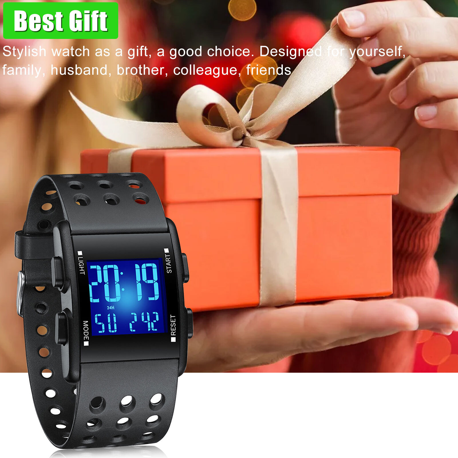 Men LED Digital Sports Watch Military Tactical Waterproof WristWatch Backlight
