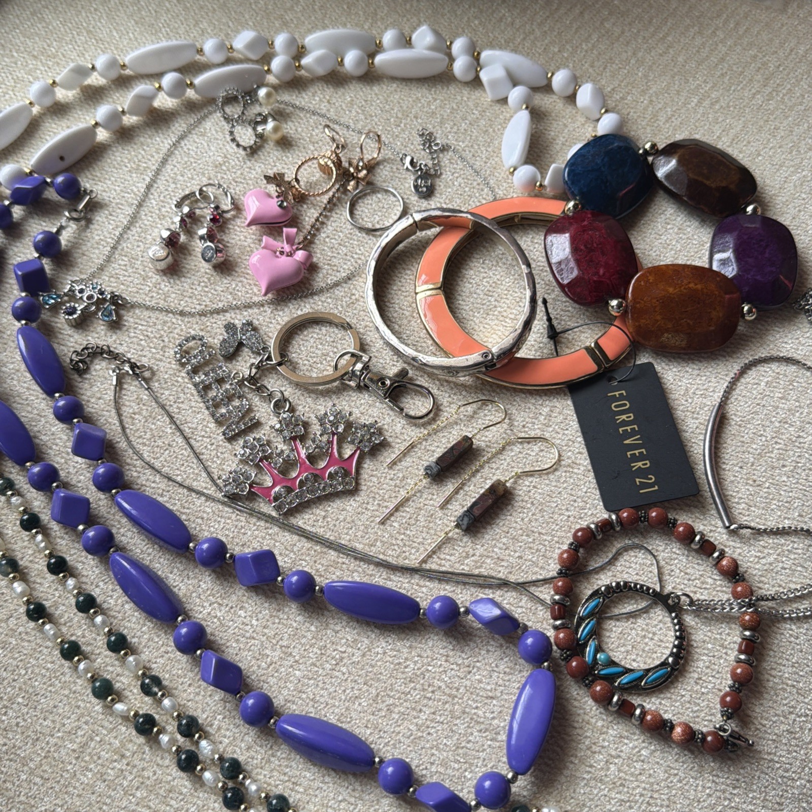 Mixed Jewelry lot of 16 Vintage and modern Some marked Estate Sale Find