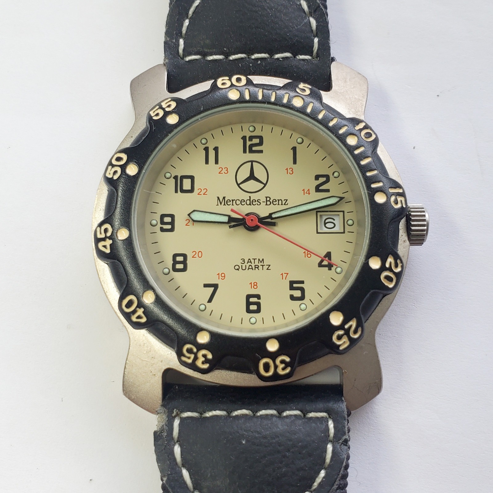 Mercedes-Benz Men’s Quartz Field Watch, Rotating Bezel