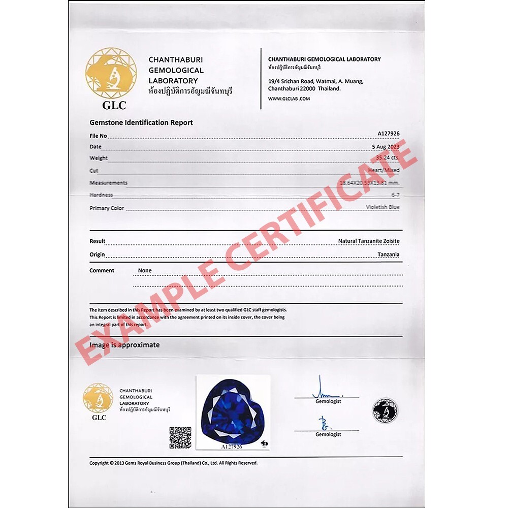 GLC Full Report Gemological Laboratory Brief Report With Photo x1 (Service)