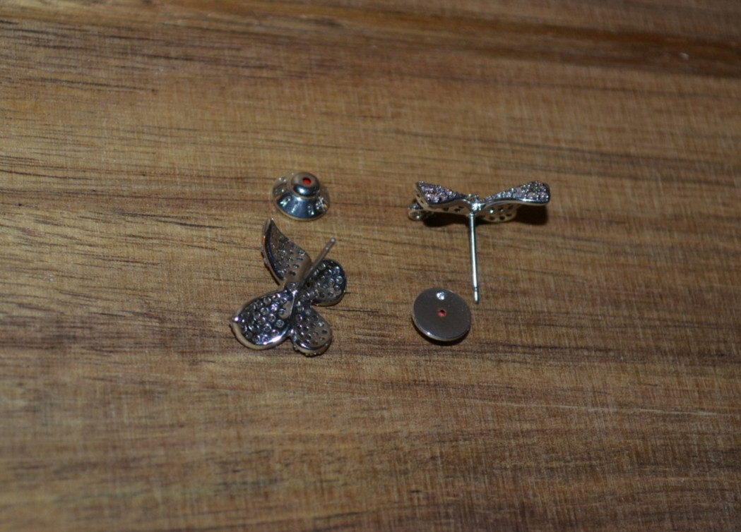 Henri Bendel Butterfly Pavé Crystal Stud Earrings