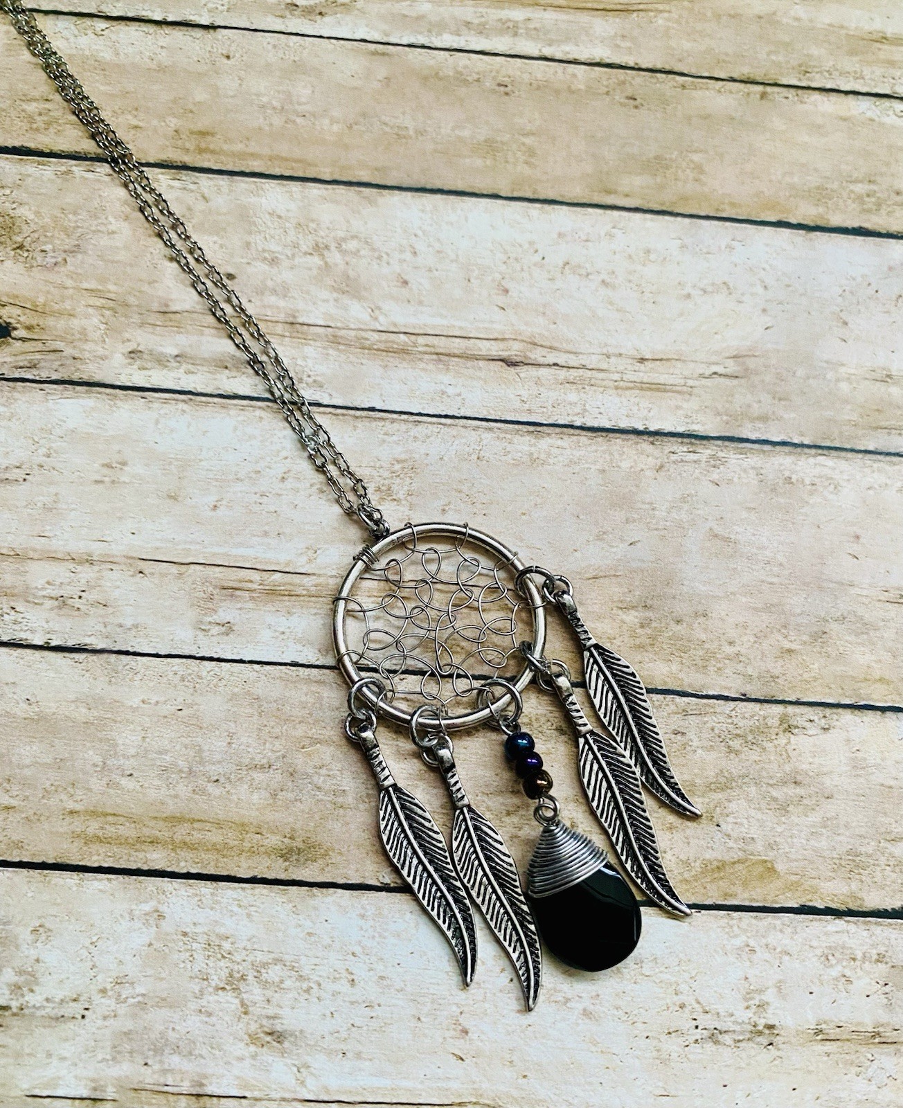 Cherokee Indian Tribe Theme Necklace Western Beauty Catcher Of Dreams