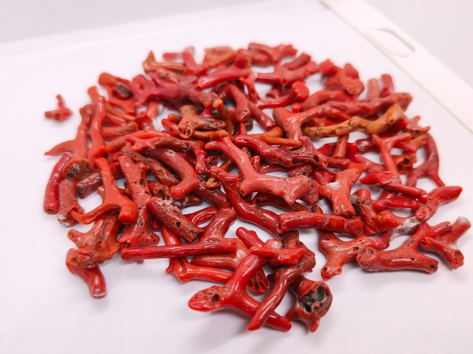 100 Crt Lot Mediterranean Sea Red Coral Rough Branch-Natural Red Coral Branch