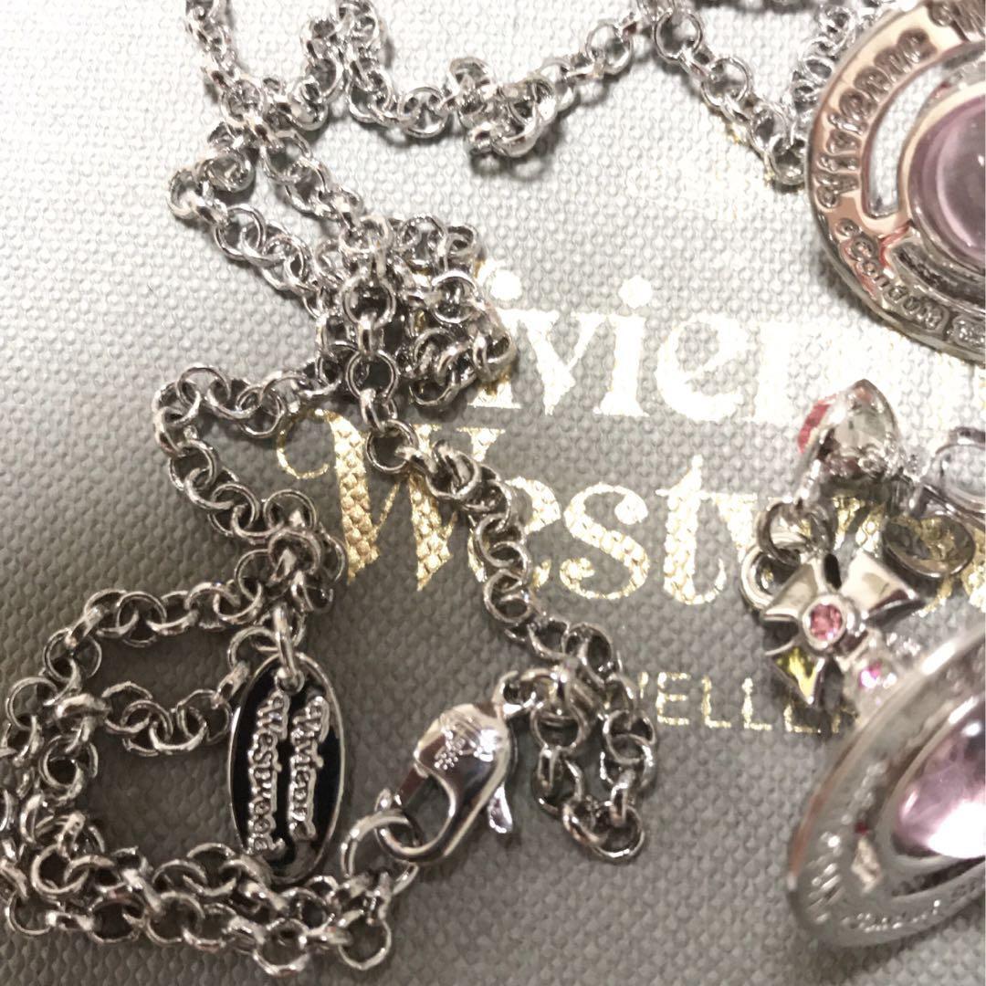 Vivienne Necklace Earrings Set Tiny Orb Pink Silver IN BOX Accessories