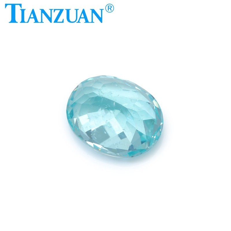 Synthetic YAG Oval Shape Neon Blue Color with inclusions loose Gemstones