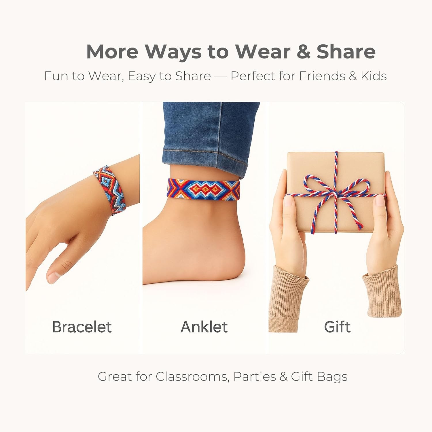Colorful Artisan Friendship Bracelets – Adjustable Set of 12 for All Ages