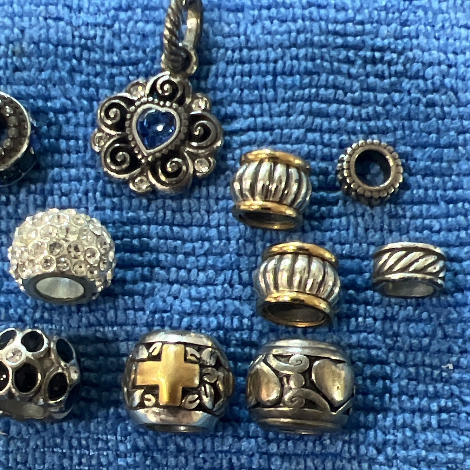 Brighton Charms 12 pieces. Excellent condition 1 mm beads