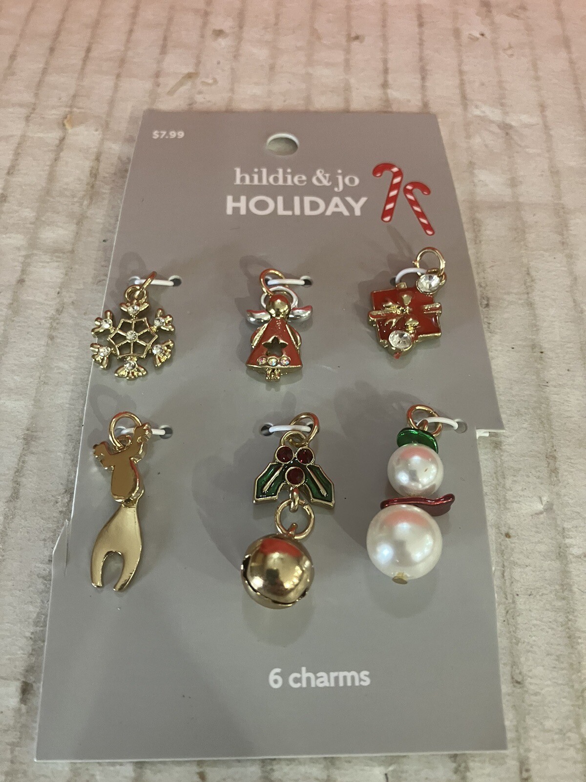 Hildie & Jo Christmas Holiday Charms 6 Total. DWK