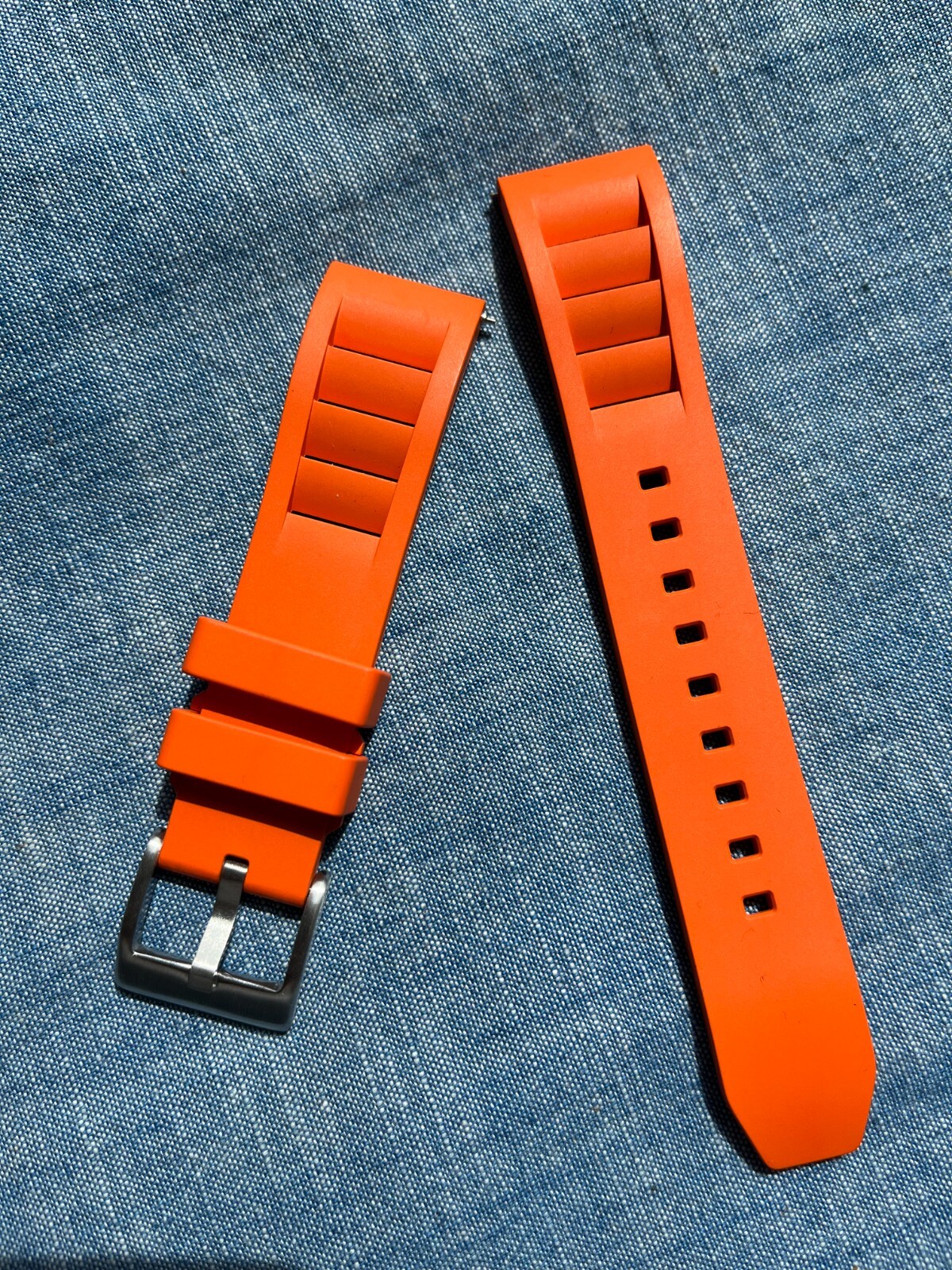 Wiscasset Watch – Premium FKM Vented / Fin Style Diver Strap (FREE SHIPPING)