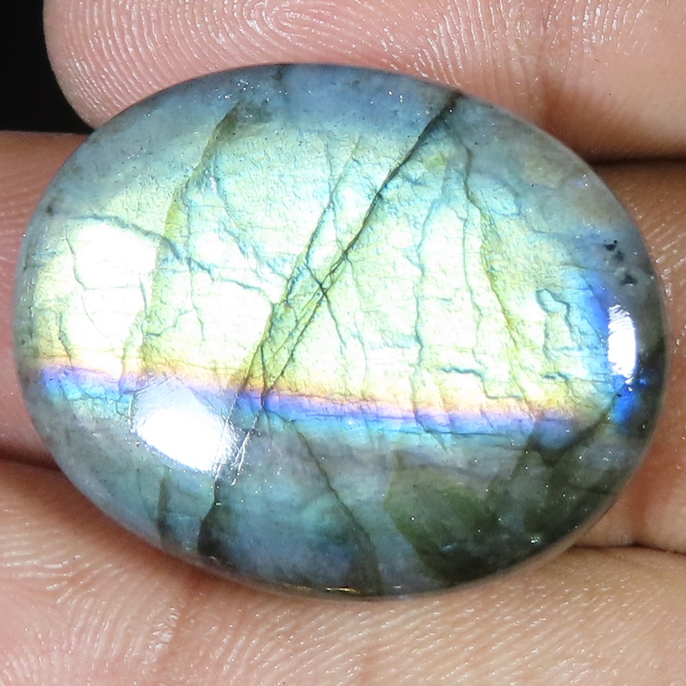 100% Natural Labradorite Oval Cabochon Loose Gemstone 50.30 Cts 23x29x7 mm LP-3