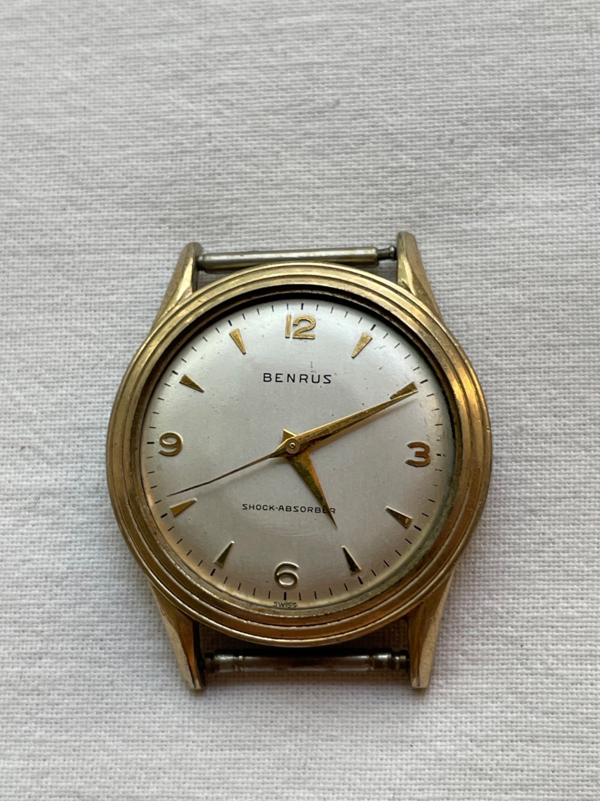 Benrus model BH 14 – GREAT DIAL – rolled gold mens watch AS IS, lot0408