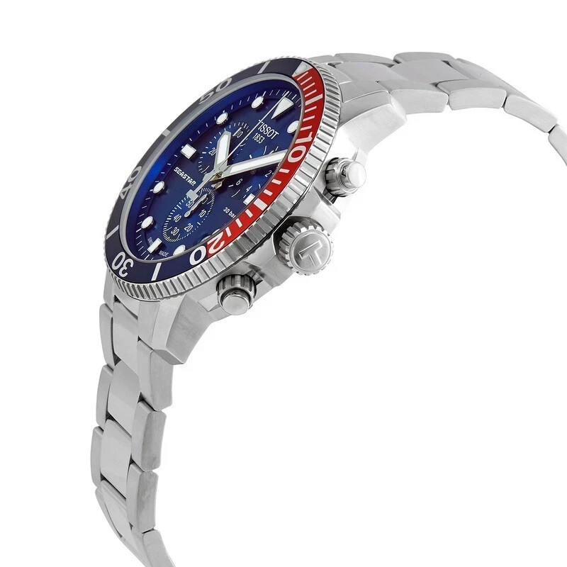Tissot Seastar 1000 45.5mm Blue Dial Pepsi Chronograph Watch T120.417.11.041.03