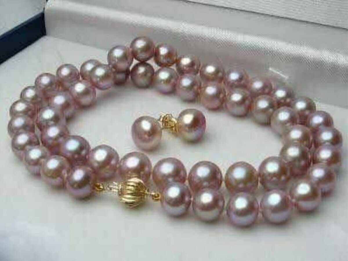 5 Colors Real Natural Multicolor Cultured Pearl Necklace Earrings Set 14-48 In