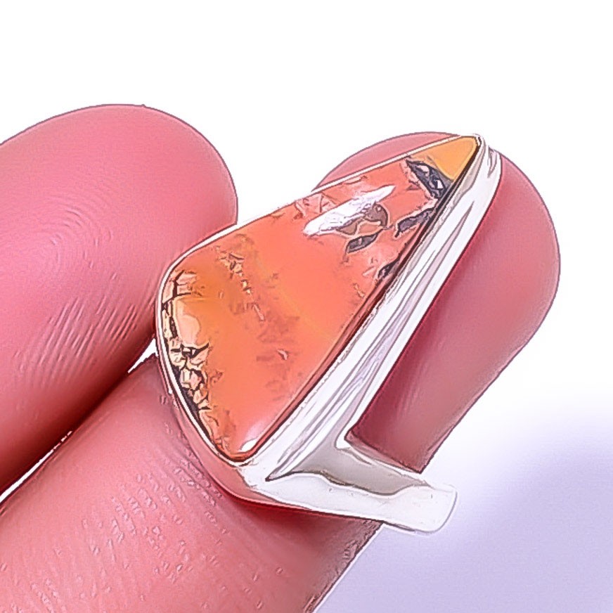Solitaire Malingano Jasper – Indonesia 925 Silver Jewelry Ring s.9 T33 A318