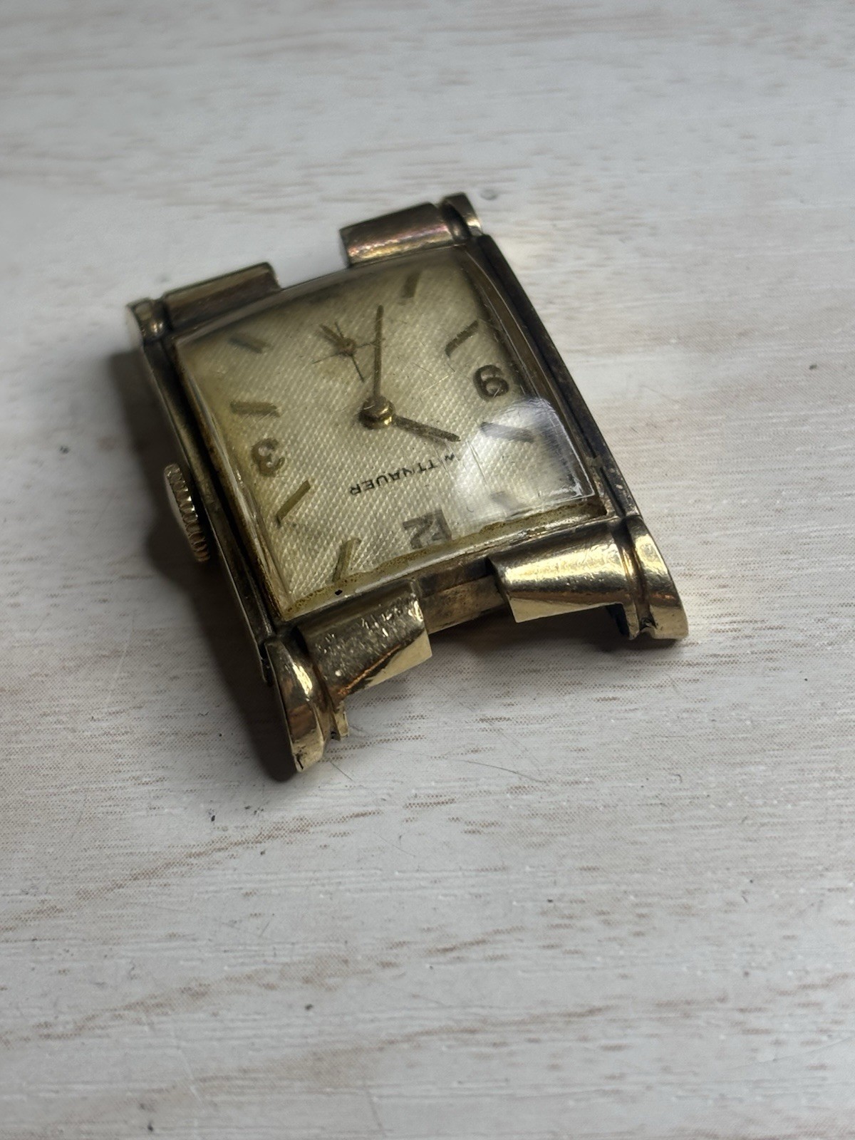 REPAIR RUNS/STOPS Vintage Men’s Wittnauer Fancy Lugs 23mm 10K Gold Filled, 9WN