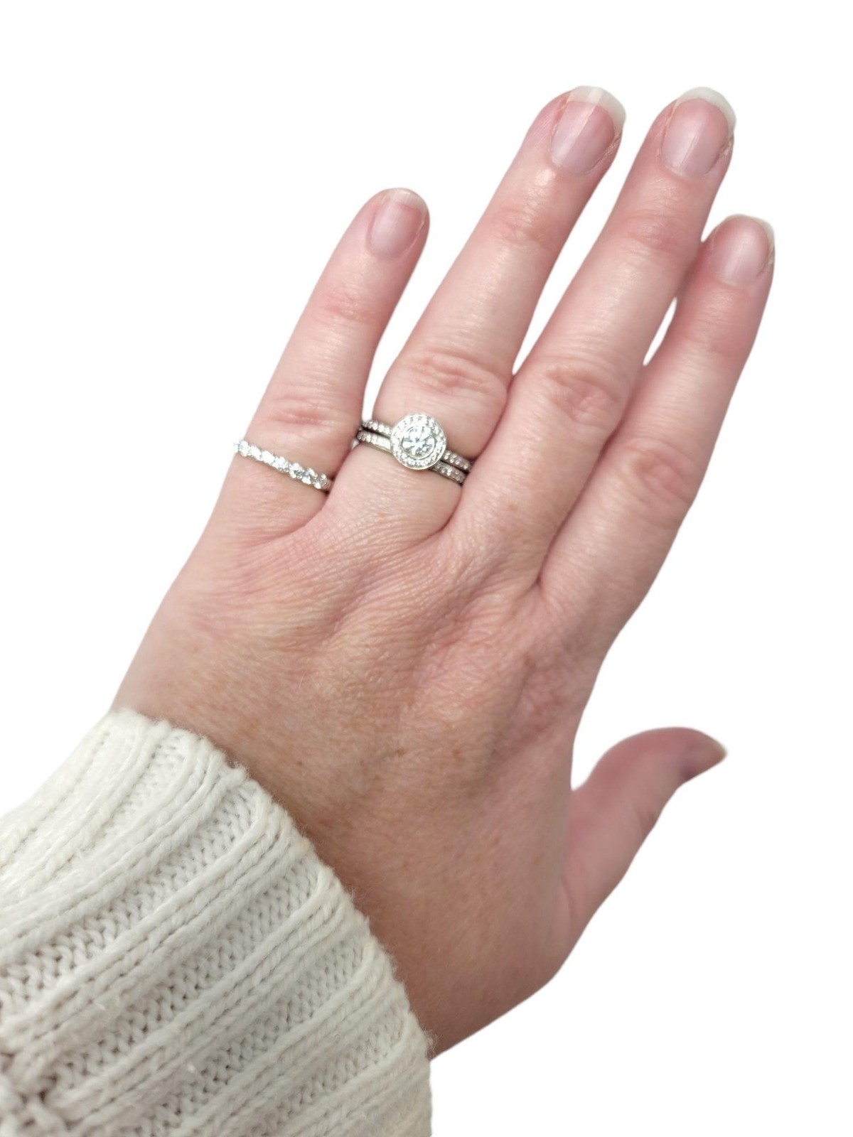 Tiffany & Co. Embrace Semi-Eternity 9 Round Diamond Band Ring in Platinum