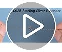 3 Pcs 925 Sterling Silver Necklace Extender Silver Chain Extenders for Necklaces