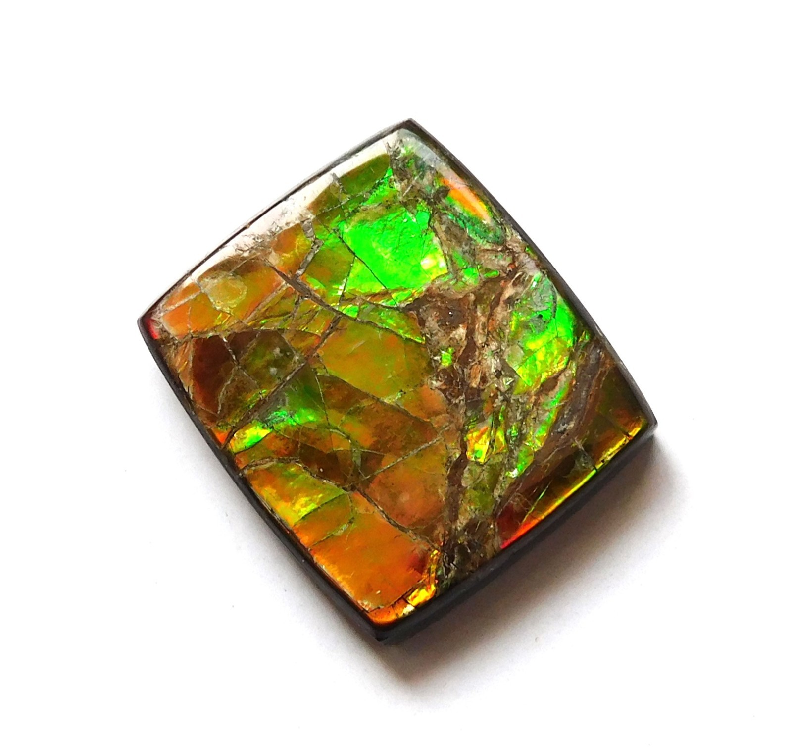 16.00 Ct Natural Canadian Ammolite Cabochon Loose Gemstone 18.9X16.5X4.2 MM MH26