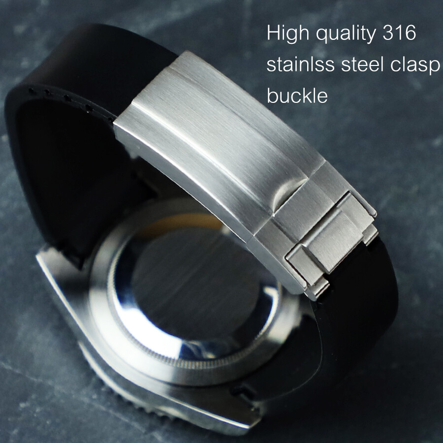 20mm 21mm 22mm Rubber Watch Band for Rolex Sub Daytona Yacht Master DAY-DATE 36M