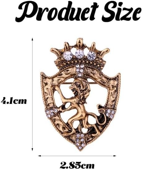 Men’s Starburst Crystal Brooch Pin Gold Luxury Suit Lapel Jewelry Gift