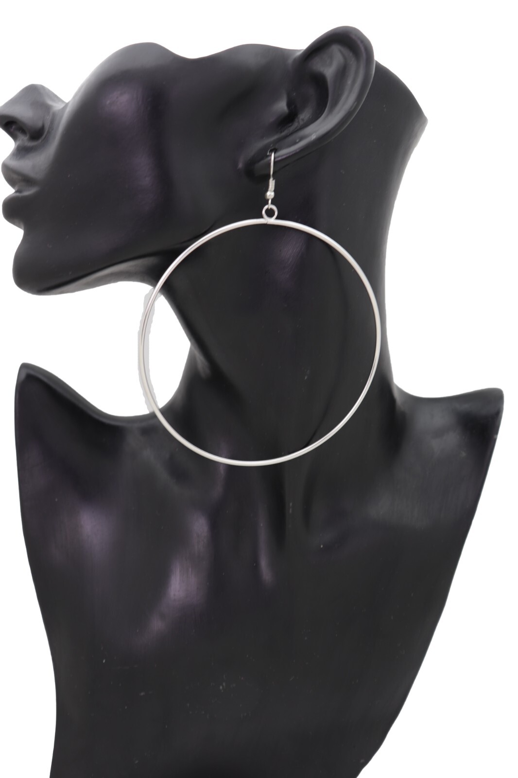 Women Earrings Set Silver Metal Casual Day Wear Large Size Hoop Fashion Jewelry