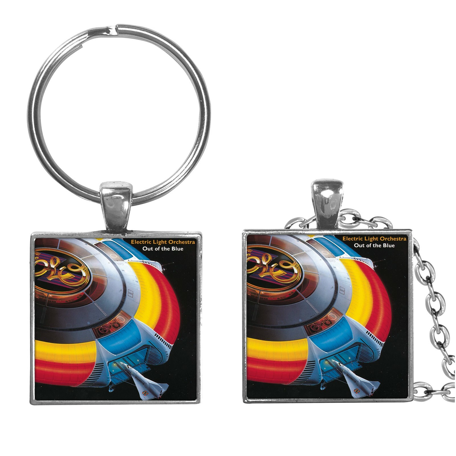 ELO Out Of The Blue Album Cover Image Keychain or Necklace Rock & Roll Jewelry