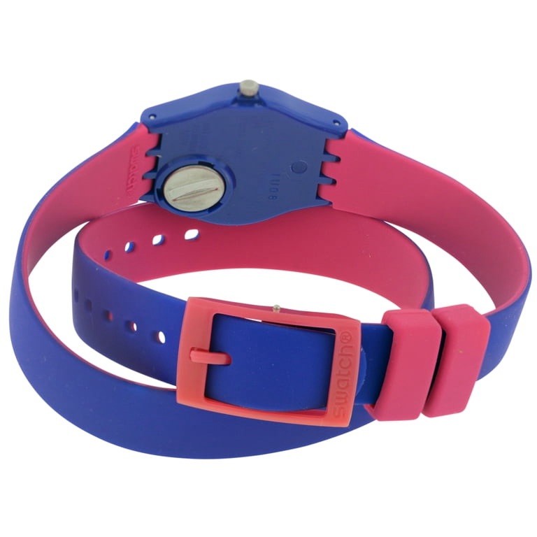 Vintage Swatch Biko Bloo Womens Watch 25mm Blue Wrap Band LS115