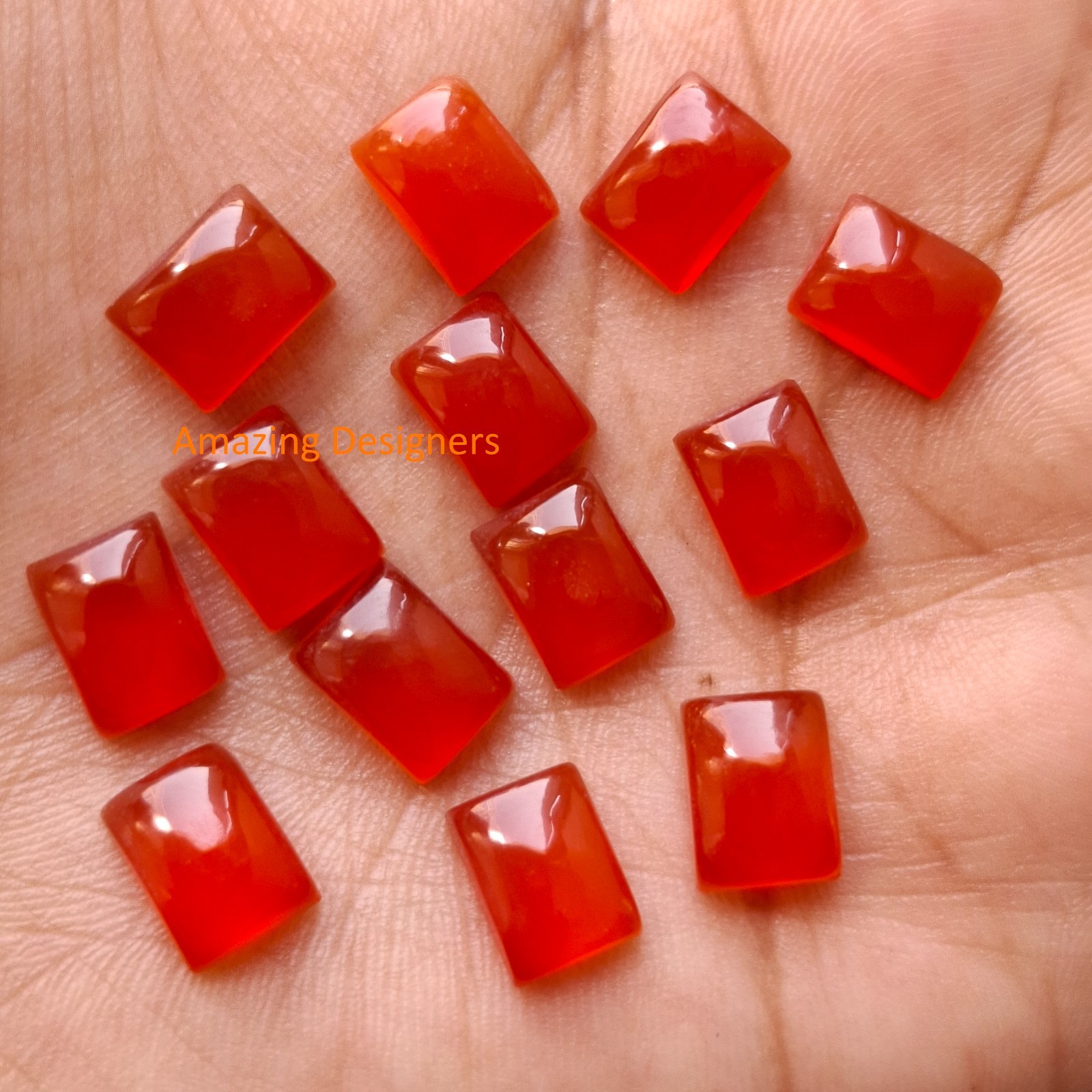 Natural Red Onyx Rectangle Cabochon 6x8mm to 20x25mm Loose Gemstone