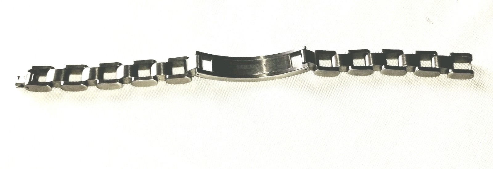 Fancy Heavy EDFORCE Stainless Steel Link ID Style Bracelet | 8” 79.8g 13.25mm